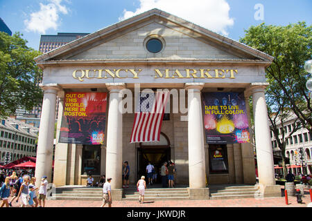 Quincy Market, Boston MA, Vereinigte Staaten Stockfoto