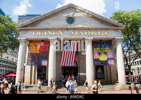 Quincy Market, Boston MA, Vereinigte Staaten Stockfoto