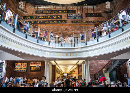 Quincy Market, Boston MA, Vereinigte Staaten Stockfoto