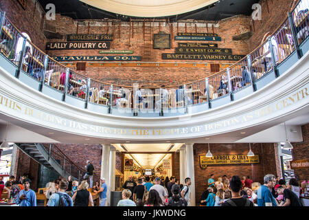 Quincy Market, Boston MA, Vereinigte Staaten Stockfoto