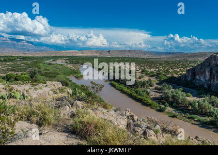 Rio Grande River in Big Bend Nationalpark Stockfoto