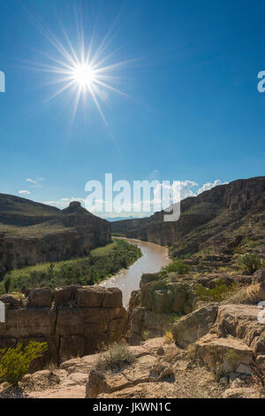 Rio Grande River in Big Bend Nationalpark Stockfoto