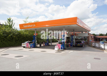 Sainsbury's Tankstelle Stockfoto