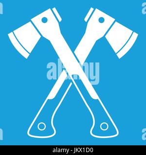 Achsen-Symbol weiß gekreuzt Stock Vektor