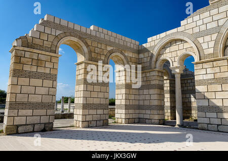 Die große Basilika in Pliska, Bulgarien Stockfoto