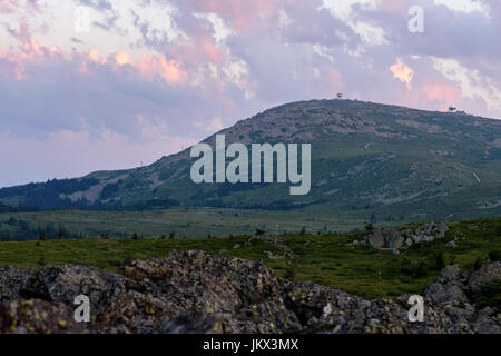 Vitosha Nationalpark bei Sonnenuntergang, Bulgarien Stockfoto