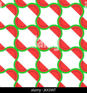 Wassermelone Musterdesign, aneinander Hintergrund. Geeignet zum Drucken auf Stoff oder Geschenkpapier Stockfoto