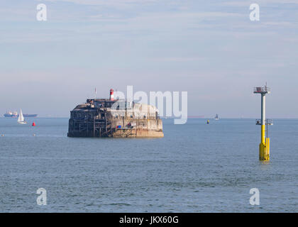 Spitbank Fort, in der Mitte Spithead Stockfoto