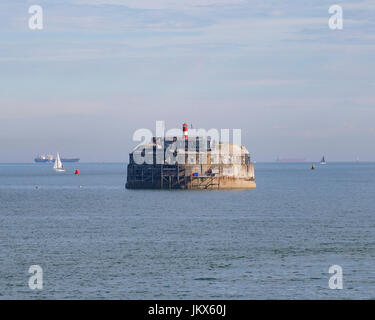 Spitbank Fort, in der Mitte Spithead Stockfoto