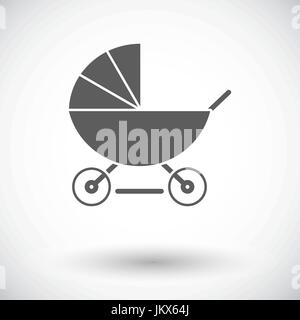 Kinderwagen-Symbol. Flache Vektor zugehörige Symbol für Web und mobile Anwendungen. Es kann als - Logo, Symbol, Piktogramm, Infografik-Element verwendet werden. Vektor-Illustrati Stock Vektor