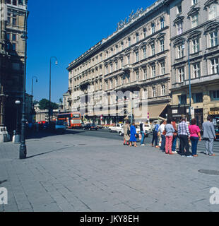 Das Hotel Sacher in Wien, Österreich-1980er-Jahre. Hotel Sacher in Wien der 1980er Jahre. Stockfoto