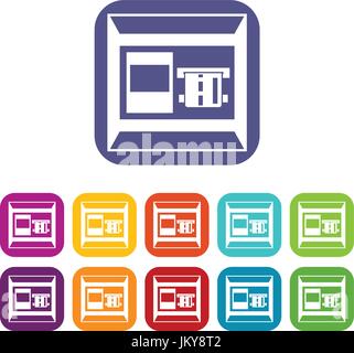 ATM Icons set Stock Vektor