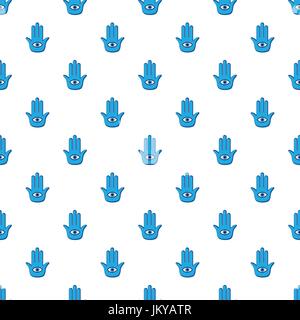 Blaue Palme mit Auge Muster Stock Vektor