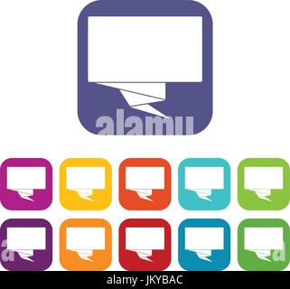 Quadratische Banner Icons set Stock Vektor