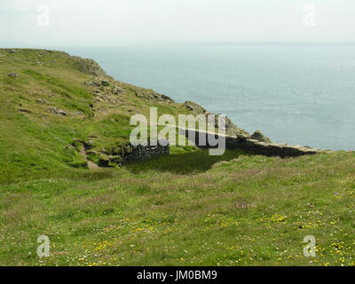 Lundy Island ist berühmt für die Tierwelt und atemberaubende Landschaft in den Bristolkanal. Lundy ist dem altnordischen für Puffin. Jetzt laufen Sie vom Landmark Trust. Stockfoto