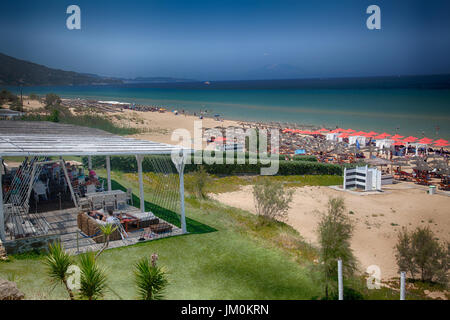 Teil des berühmten Banana Beach auf Zakynthos Island, Griechenland Stockfoto