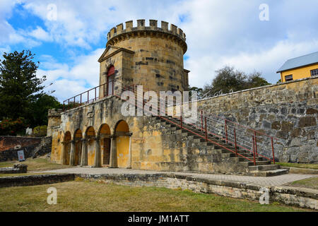 Wache Turm an historische Stätte Port Arthur (ehemaliger Sträfling Siedlung) auf der Tasman-Halbinsel in Tasmanien, Australien Stockfoto