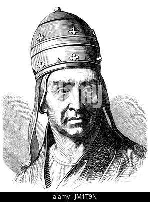 Papst Adrian IV, Nicholas Breakspear geboren; c. 1100-1 September 1159, war Papst von 4 Dezember 1154 bis zu seinem Tod Stockfoto