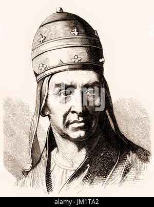 Papst Adrian IV, Nicholas Breakspear geboren; c. 1100-1 September 1159, war Papst von 4 Dezember 1154 bis zu seinem Tod Stockfoto