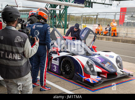 Fahrerwechsel 14 auf Silverstone Circuit, England Stockfoto