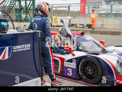 Fahrerwechsel 12 auf Silverstone Circuit, England Stockfoto