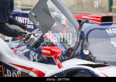 Fahrerwechsel 9 am Silverstone Circuit, England Stockfoto