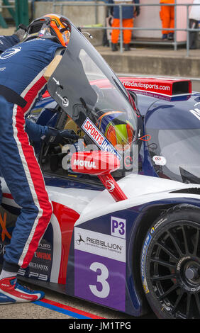 Fahrerwechsel 4 auf Silverstone Circuit, England Stockfoto