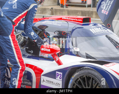 Fahrerwechsel 5 am Silverstone Circuit, England Stockfoto