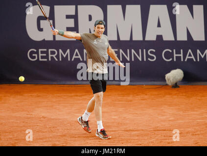 Hamburg, Deutschland, 25. Juli 2017: Germanyman Veteran Tommy Haas in das letzte Spiel seiner Karriere bei den Germanyman Open 2017 am Hamburger Rothenbaum. Bildnachweis: Frank Molter/Alamy Live-Nachrichten Stockfoto