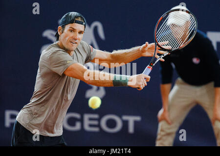 Hamburg, Deutschland, 25. Juli 2017: Germanyman Veteran Tommy Haas in das letzte Spiel seiner Karriere bei den Germanyman Open 2017 am Hamburger Rothenbaum. Bildnachweis: Frank Molter/Alamy Live-Nachrichten Stockfoto