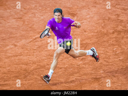 Hamburg, Deutschland. 25. Juli 2017. Tommy Haas Deutschland spielen gegen N. Kicker von Argentinien in der ersten Runde des Herren Einzel bei den Tennis ATP-Tour German Open in Hamburg, Deutschland, 25. Juli 2017. Foto: Daniel Bockwoldt/Dpa/Alamy Live News Stockfoto
