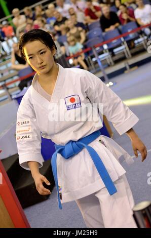 Wroclaw, Polen. 25. Juli 2017. Welt Spiele 2017 Karate-Wettbewerb, Frauen Kata Finale Goldmedaille kämpfen in Wroclaw, Polen. Im Bild: Kiyou Shimizu aus Japan. Bildnachweis: Bartolomeus Magierowski/Alamy Live-Nachrichten. Stockfoto