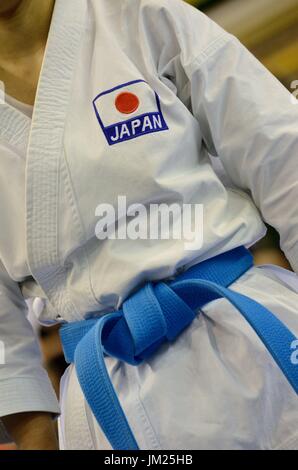 Wroclaw, Polen. 25. Juli 2017. Welt Spiele 2017 Karate-Wettbewerb, Frauen Kata Finale Goldmedaille kämpfen in Wroclaw, Polen. Im Bild: Kiyou Shimizu aus Japan. Bildnachweis: Bartolomeus Magierowski/Alamy Live-Nachrichten. Stockfoto