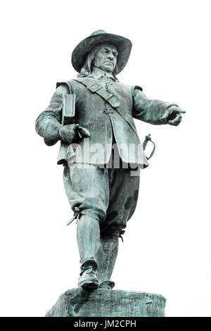 Da die Menschen in Huntingdon, der Heimat von Oliver Cromwell, eine Statue von ihm bezahlen wollte, tat dies Menschen in der nahe gelegenen Stadt St Ives Stockfoto