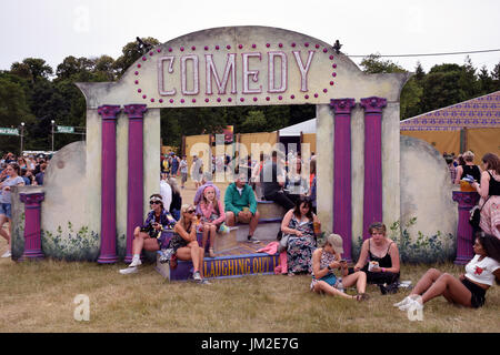 Latitude Festival 2017, Henham Park, Suffolk, UK. Komödie-Zelt Stockfoto