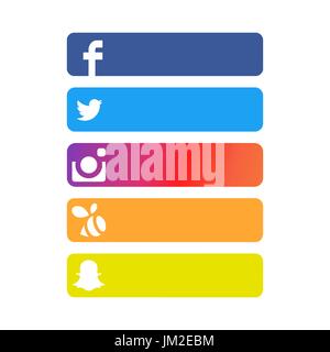 Soziales Netzwerk Strip Hintergründe, Vektor, Abbildung Stock Vektor