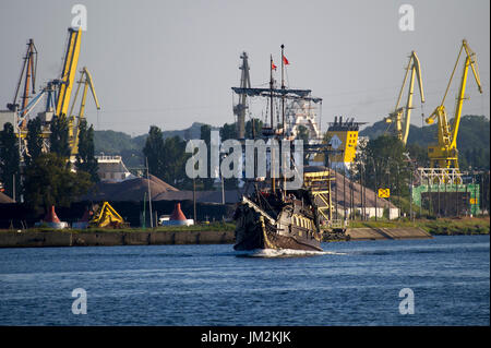 Touristischen Schiff Lew an Weichsel in Danzig, Polen. 19. Juli 2017 © Wojciech Strozyk / Alamy Stock Foto Stockfoto