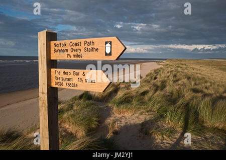 Dünen und Strand, Holkham National Nature Reserve, North Norfolk Stockfoto