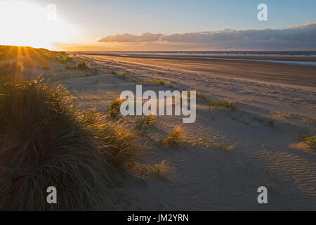 Dünen und Strand, Holkham National Nature Reserve, North Norfolk Stockfoto