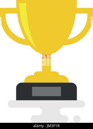 Trophy Cup Vektor flache Icon isoliert auf weißem Hintergrund Stock Vektor