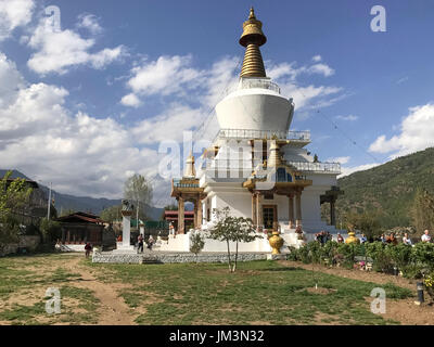 Die Gedenkstätte Stupa, auch als Thimphu Chorten - Bhutan bekannt Stockfoto