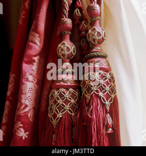 Nahaufnahme der Vorhang details Stockfoto