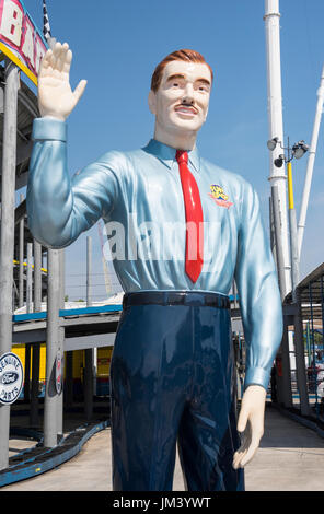 Abbildung begrüßt Besucher der Fun Spot Amusement Park in der Altstadt von Kissimmee, Florida. Stockfoto