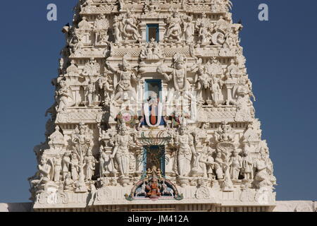 Kunstvoller Turm des Hindu-Tempels von Rangnath. Pushkar Rajasthan Indien Stockfoto