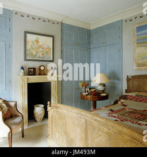 Edwardian Schlafzimmer Stockfoto