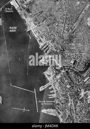 Hafen von BREST im Oktober 1942 Teil einer Serie namens wissen Ihre Ports in der RAF Zeitschrift Beweise in Kamera Stockfoto