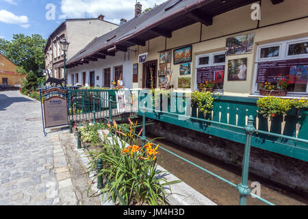 Przykopa Straße. Wohnanlage "Cieszyn Venedig" genannt. Cieszyn, Polen Stockfoto