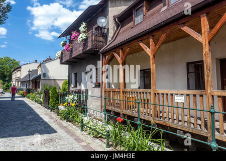 Przykopa Straße. Wohnanlage "Cieszyn Venedig" genannt. Cieszyn, Polen Stockfoto