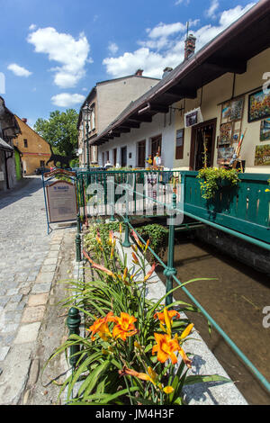 Przykopa Straße. Wohnanlage "Cieszyn Venedig" genannt. Cieszyn, Polen Stockfoto