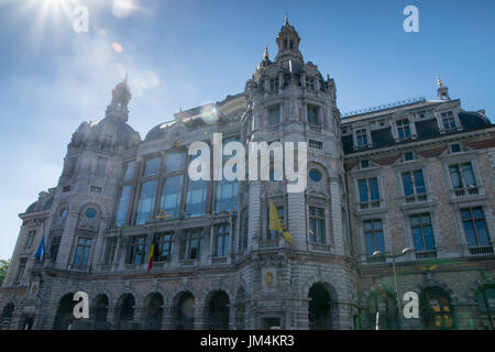 Antwerpen, Belgien - 26. Mai 2017: Hauptbahnhof Bahnhof Antwerpen Centraal in Antwerpen, Belgien Stockfoto